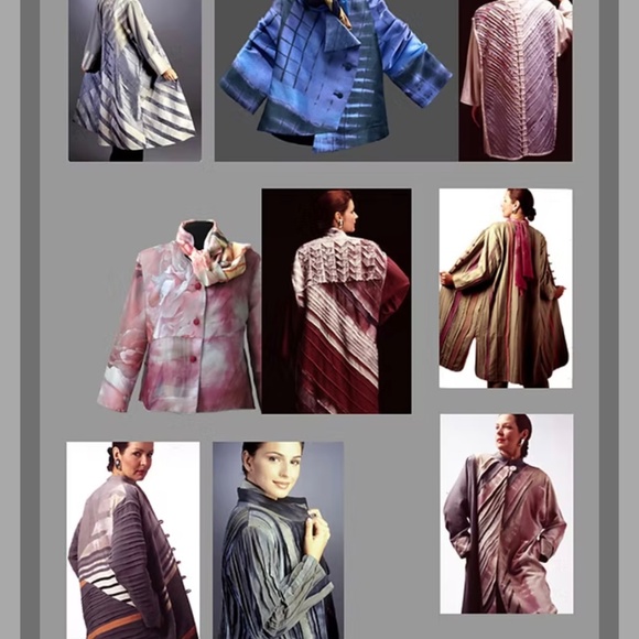 Hulda Bridgeman Design Wearable Art Black Silk Jacket Handmade Size 0 Petite EUC - Picture 15 of 16